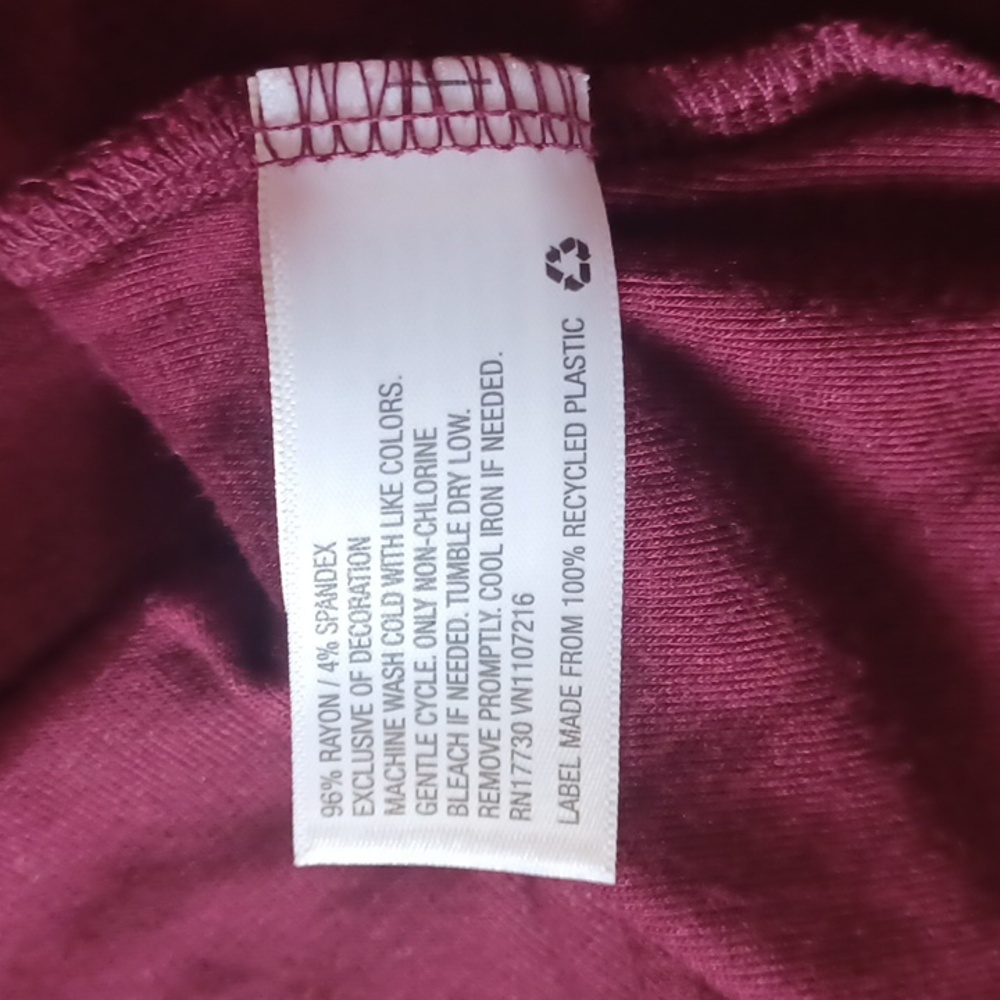 A New Day Maroon Sleeveless Top With Pom Pom Accent - Picture 10 of 12
